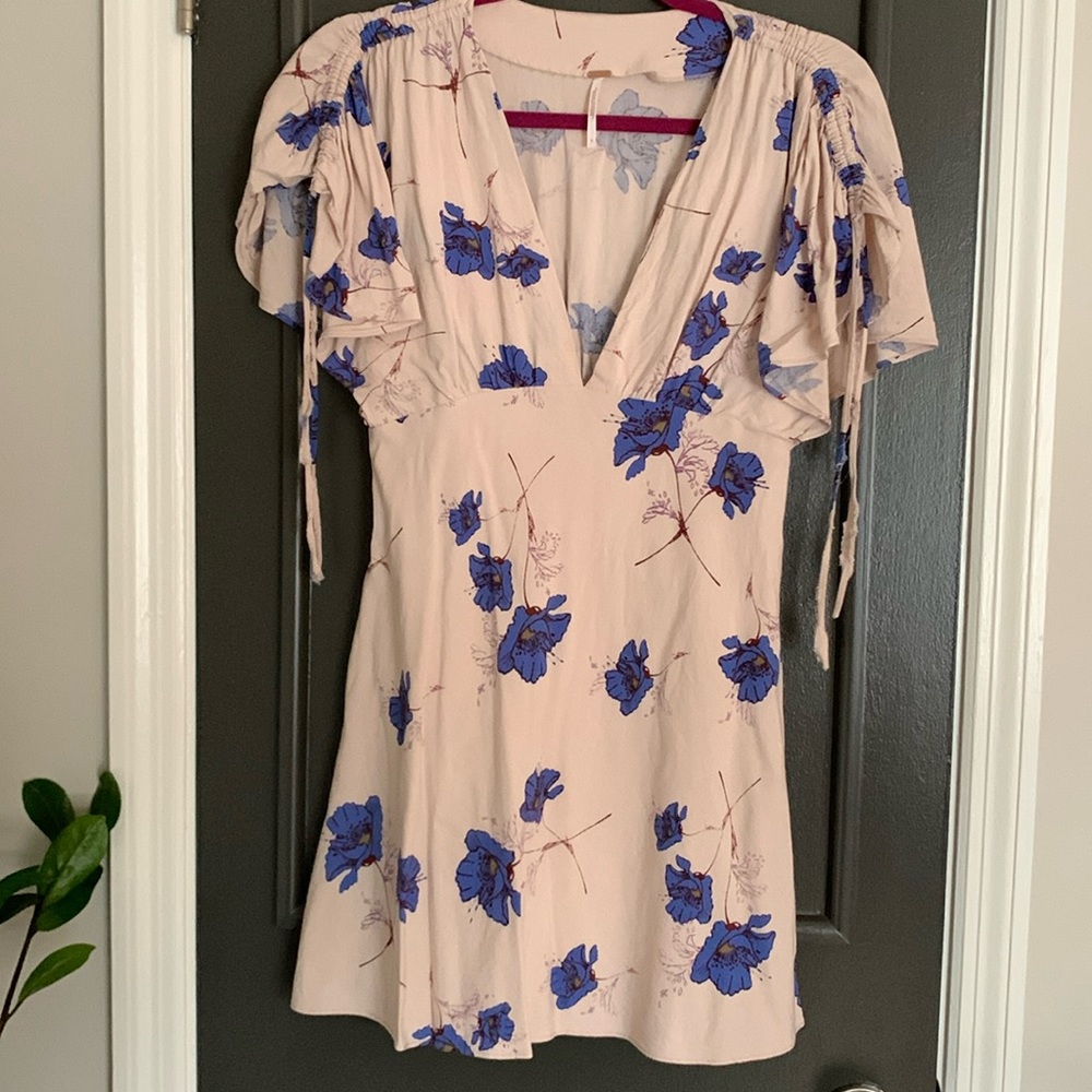 🩷💙FREE PEOPLE Blue Poppies Dress